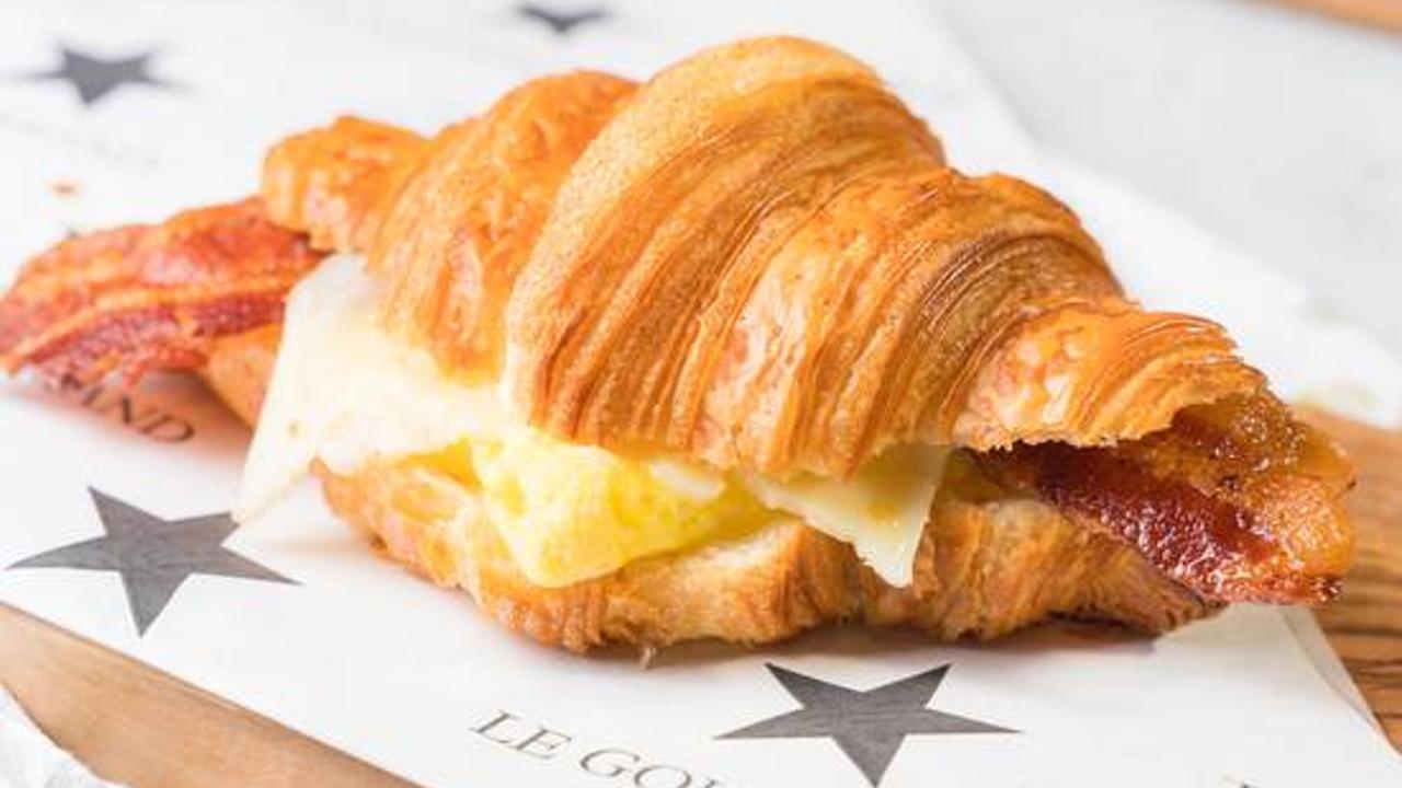 Bacon Egg and Aged Cheddar Croissant